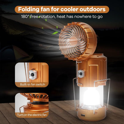Portable LED Lanterns Camping Fans